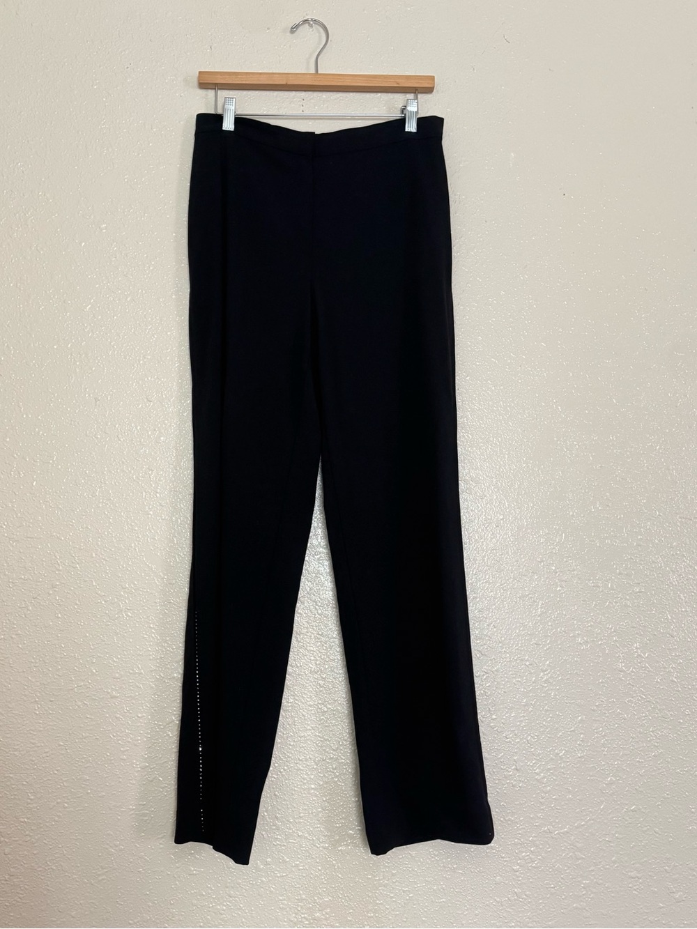 Gunnex Black Virgin Wool Straight Leg Pants Vintage
